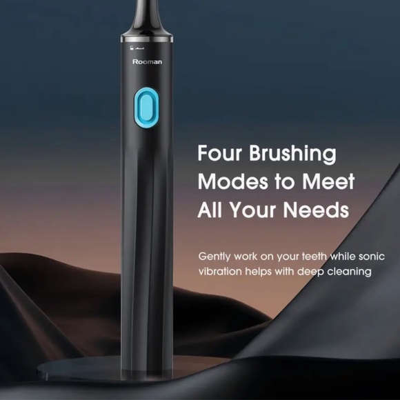 B995 (Pack of 2) Black Diamond Ultra Sonic Electric Toothbrush Bonus Brush Heads - Picture 4 of 4